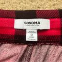 Sonoma  Women’s Red Black Buffalo Plaid Lounge Pajama Pants - Size M Long - VGUC Photo 2