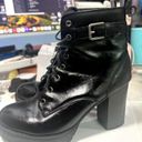 Madden Girl  Women's Black Jitter Heeled Lace-up Combat Boots Sz 7.5 Photo 3