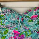 Lilly Pulitzer ‎ Carmen Ruffled Tankini Top in Bali Blue Sway This Way Swim Sz 4 Photo 2