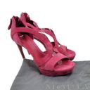 Alexander McQueen  Armadillo Low Heel Double Arched Sandals Pink Size 8.5 Photo 2