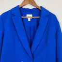 Nine West  Blazer Jacket Womens 16 Blue V-Neck Long Sleeve Office Career Workwear Photo 2