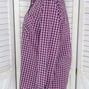 Prince And Fox  Gingham Check Button Front Oxford Shirt Pink Blue Medium Photo 1