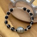 Onyx Handcrafted  Glass Bead Wire Wrapped Bracelet Photo 0