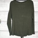 ee:some  Dark Green Long Sleeve Scoop Neck Tie Front Sweater Top Size XL Photo 4