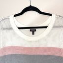 Torrid White Colorblock Open Stitch Knit Pullover Sweater Photo 2