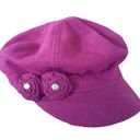 Krass&co August Hat  Wool Purple Flower Newsboy Cap Hat  Photo 0