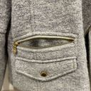 Banana Republic Gray Wool Blend Boucle Moto Collar Coat Women’s size X Large Photo 2