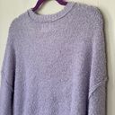 Hippie Rose  Lavender Purple Round Neck SOFT Cozy Sweater ~ Shorter Crop ~ Size L Photo 7