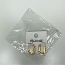 Madewell  Carabiner Medium Hoop Earrings Vintage Gold Photo 1