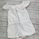 Madewell  White Off the Shoulder Swiss Dot Shorts Romper Size Small Photo 0