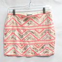 EXPRESS knit mini skirt Metallic Sequins and Pink Size S Photo 0