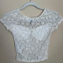 H&M White Lace Top Photo 1