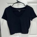 Wild Fable Black Cropped V Neck Photo 2