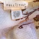 Full Tilt  Brown Floral  3/4 Sleeve Blouse Size Medium Photo 2