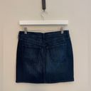 Old Navy  Dark Denim Mini Skirt Zippers Size 2  Stretch Fit Low Rise Cowgirl Punk Photo 5