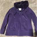 Kirra Kiera purple hooded zip up sweatshirt. Photo 0