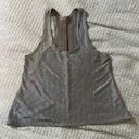 Unbranded Medium Stretch Metallic Silver Razor Back Tank Photo 0