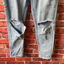 One Teaspoon Light Wash One X  Destroyed Straight Leg Dad Jeans Photo 6