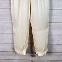 Eberjay Eberjey Womens Pants Sz M Cream High Rise Pajama Bottom Silk Satin Sleepwear Photo 3