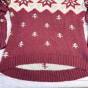 Woolrich NEW  Wine & Beige Fair Isle Snowflake Turtleneck Sweater Size Medium Photo 4