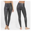 Spanx  $119 Moto Faux Leather Metallic Stretch Pull On Leggings Pants Size Medium Photo 1