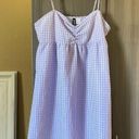 Divided  Lavender Gingham Print Babydoll Dress Photo 7