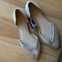 Old Navy  Womens Pointy-Toe D'orsay Flats Shoes Slip on Beige 7 New Faux Suede Photo 7