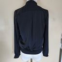 Forever 21 Black Satin Bomber Jacket, Women's S Photo 4