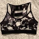 90 Degrees by Reflex 90 Degrees Black & White Pattern Sports Bra Photo 0