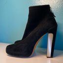 Brian Atwood  Black Suede Heeled Ankle Boots Size 7.5 Photo 3