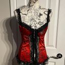 Vintage y2k Lace Floral Corset Steampunk Victorian Gothic Satin Multi Size M Photo 1