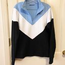 FILA athleisure quarter zip pullover pastel blue black and white Photo 1