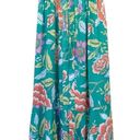 Rachel Zoe NWT  Maxi Skirt Aqua Coral Tropical Floral Button Front Size Small NEW Photo 5