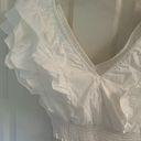 Revolve White Ruffled Crop Hailey Top Photo 5