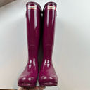 Hunter  Original Tall Gloss Rain Boots Purple Burgundy Magenta 6 Photo 13