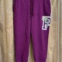 PINK - Victoria's Secret  Purple Floral Fleece Everyday Lounge Jogger Small Photo 0