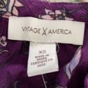 American Vintage Vintage America Blues pretty floral purple top Photo 10