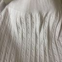 kim rogers White V neck cable knit golf tennis sweater pickle ball old money Photo 2