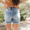 Bohme  Size 27 frayed distressed stretch jean shorts 7 Photo 1