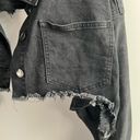 Edge Super Cropped Black Denim Jacket size M Photo 2