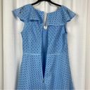 Draper James  Light Blue Lattice Lace A Line Dress Sz.12 Photo 12