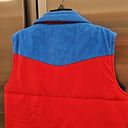 Aviator Nation 💕💕 Reversible Sleeveless Corduroy Vest ~ Red & Blue Small Photo 3