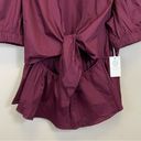 Tuckernuck  Hyacinth House Burgundy Piper Tie Front Blouse NWT Size XXL Photo 5