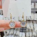 18K Gold Plated Clear Crystal Dangle Drop Earrings for Women Photo 1