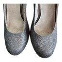 Steve Madden  Womens Caryssag High Heels Silver Glitter Sparkle Shoes 9.5 M Photo 7