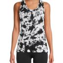 Avia  Razorback Tank Top Womens Size Med 8-10 Black White Tie Dye Breathable New Photo 0