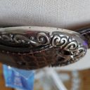 Brighton , New, Leather Stretch Brown Braided O-Ring Concho Belt, Size 34 Photo 9