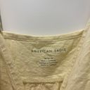 American Eagle Yellow Tiered V Neck Tank Top Size Medium Photo 2