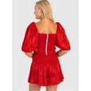 Koch NWT  Logan Puff Sleeve Crop Top in Flame Red Photo 2