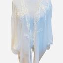 Natori Vintage  Lace Open Robe Sheer Bridal Lingerie M Photo 0